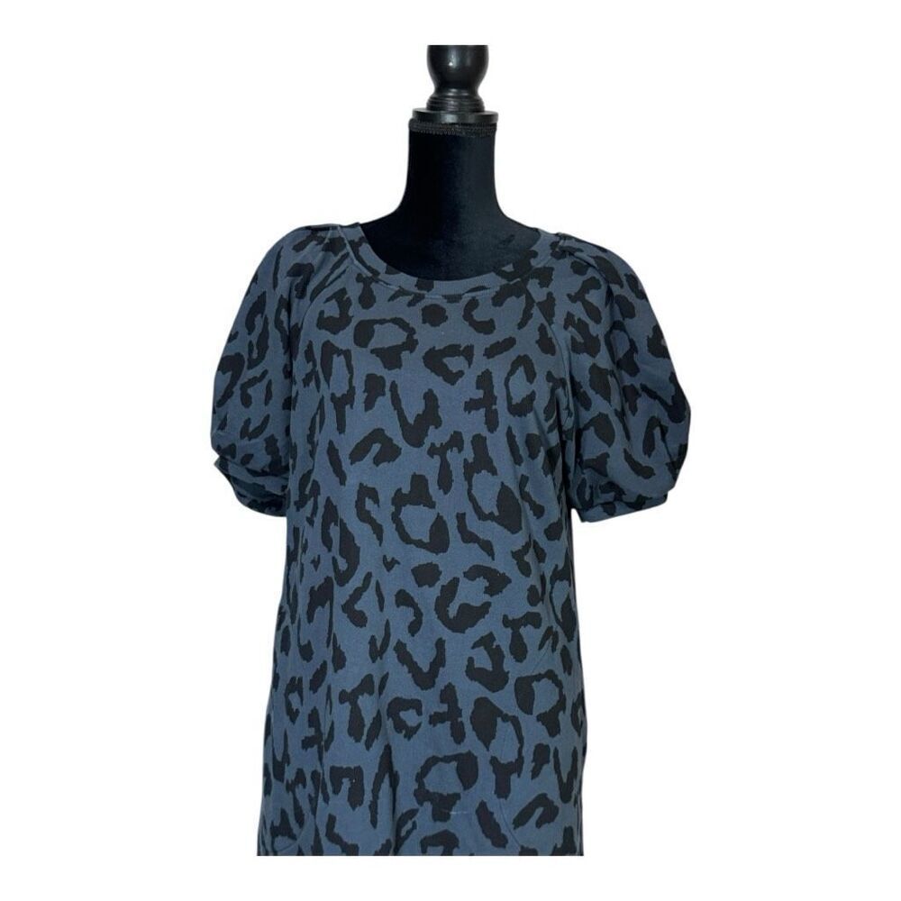 Velvet by graham & spencer Leopard‎ Puff-Sleeved Tunic Dress small weekend ready - Picture 7 of 10